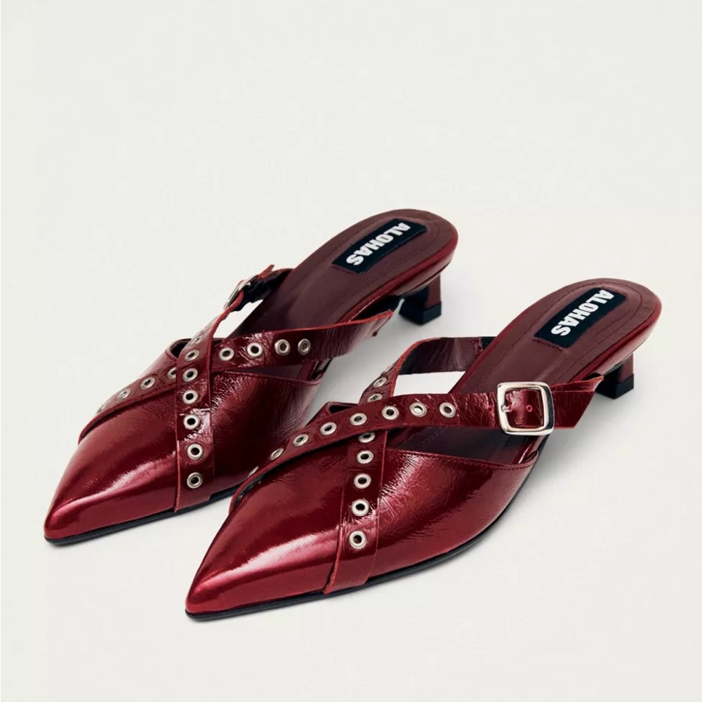 ALOHAS Zyra Onix Leather Mules